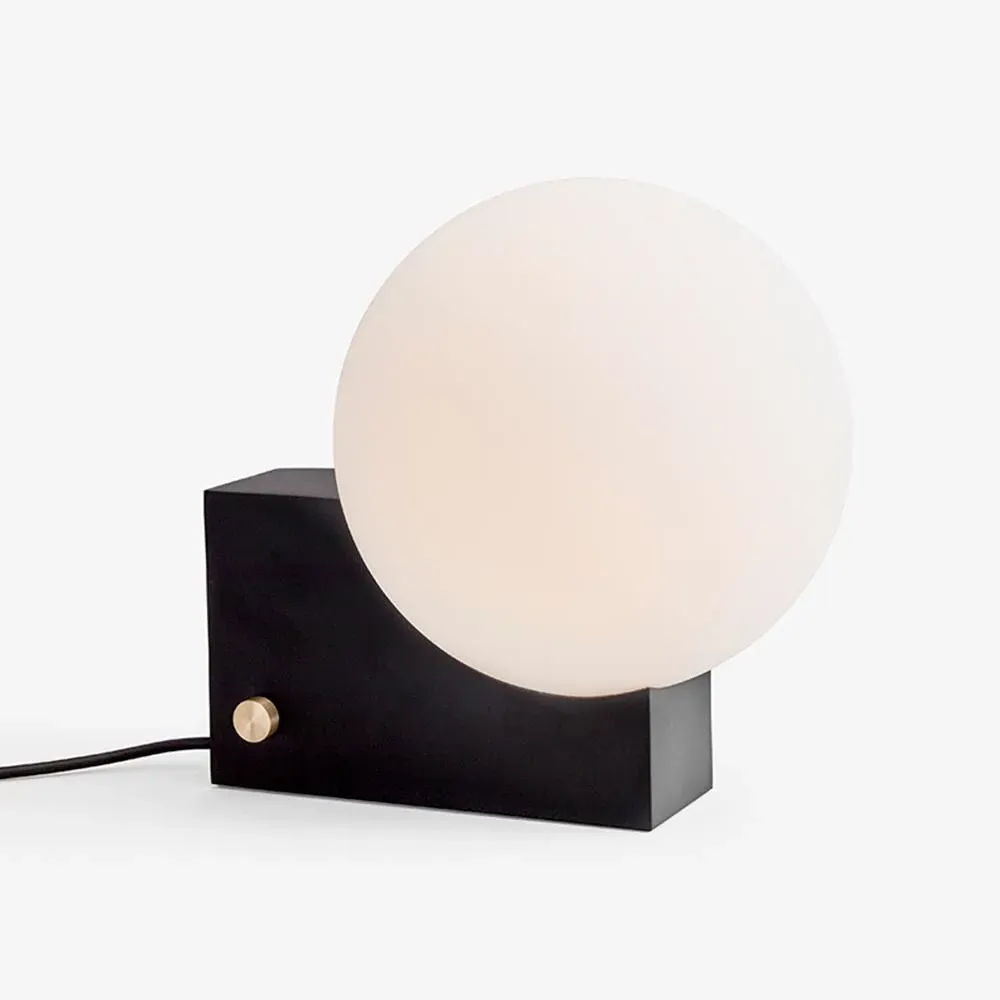 Table Lamp with Dimmer - Black, Opal Glass image