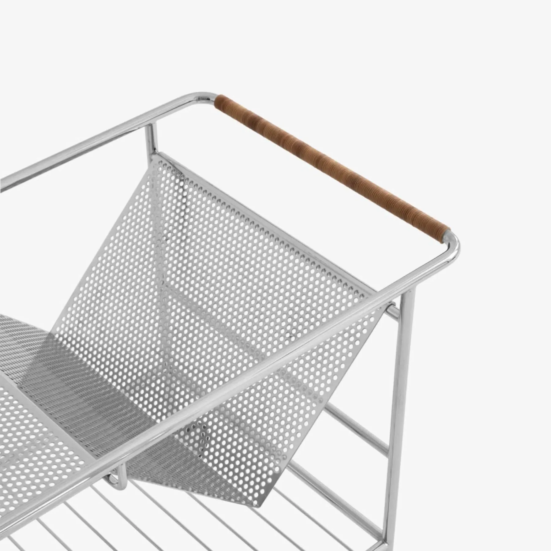 Table Trolley with Storage - Oak, Lacquered Wood