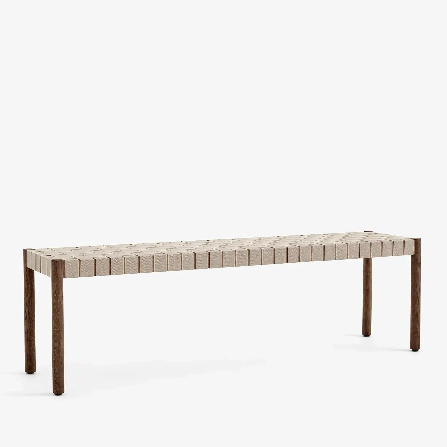 TK5 Bench with Webbing - Natural, Smoked Oak