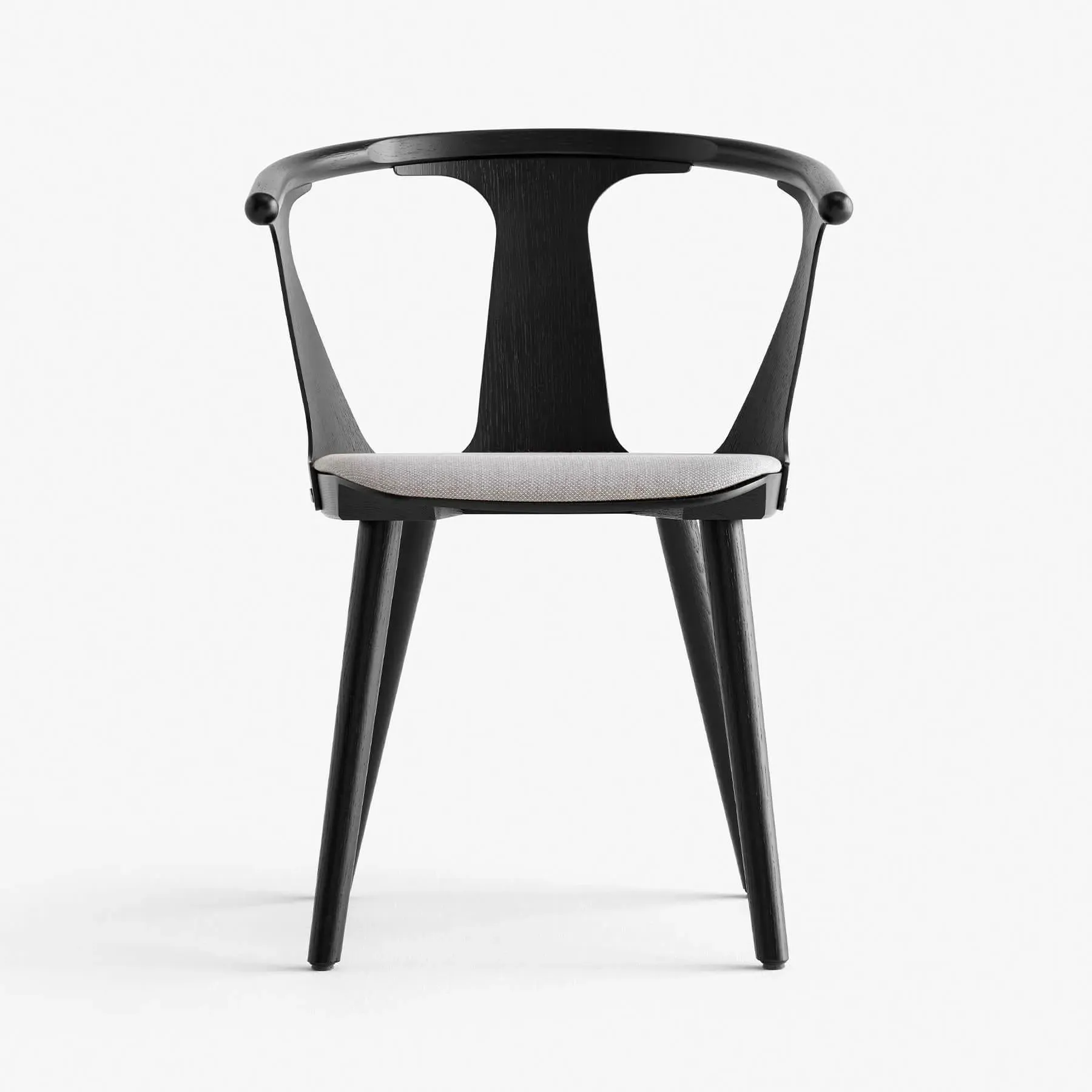 Upholstered Dining Chair - Black, Oak