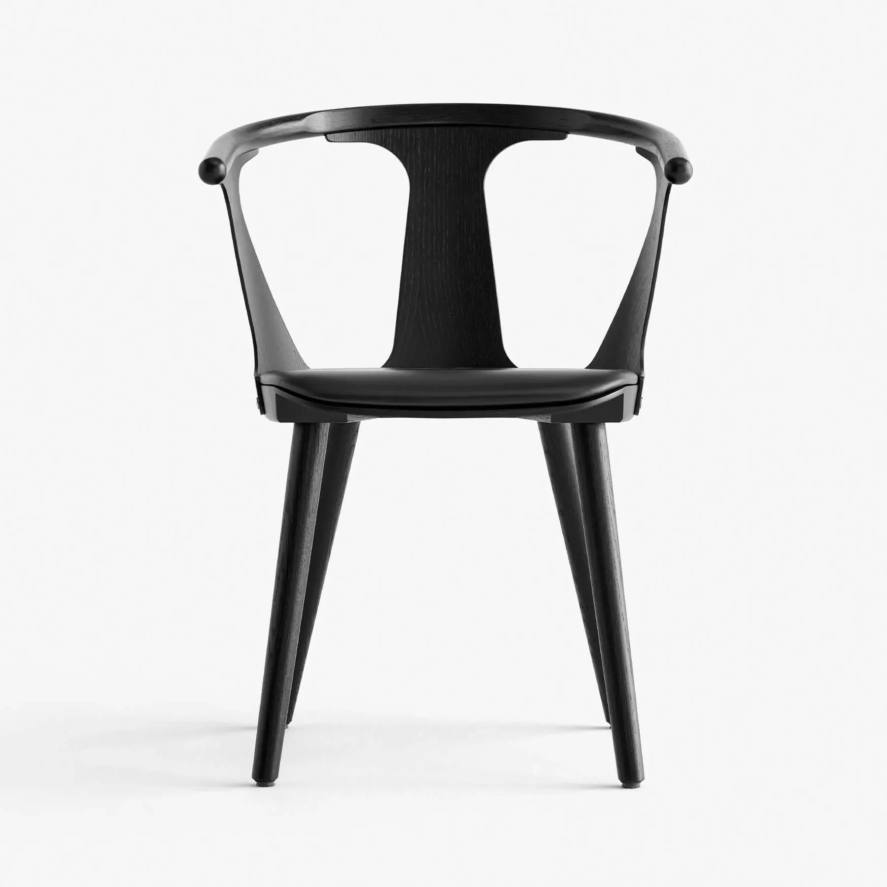 Upholstered Dining Chair - Black, Oak