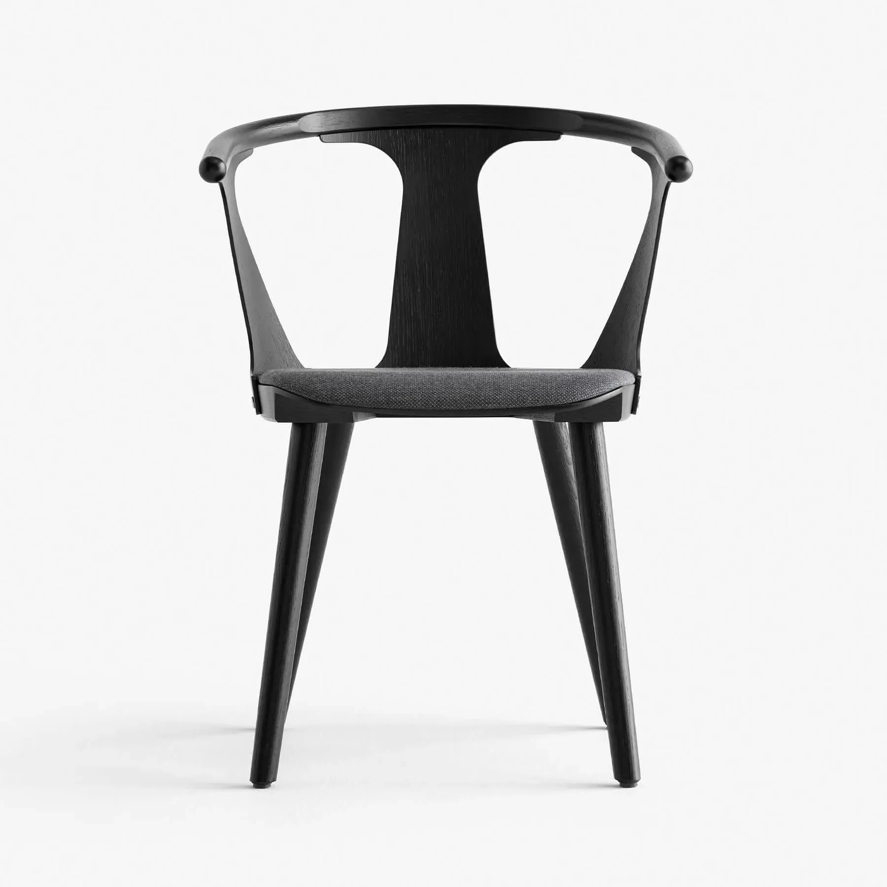 Upholstered Dining Chair - Black, Oak image