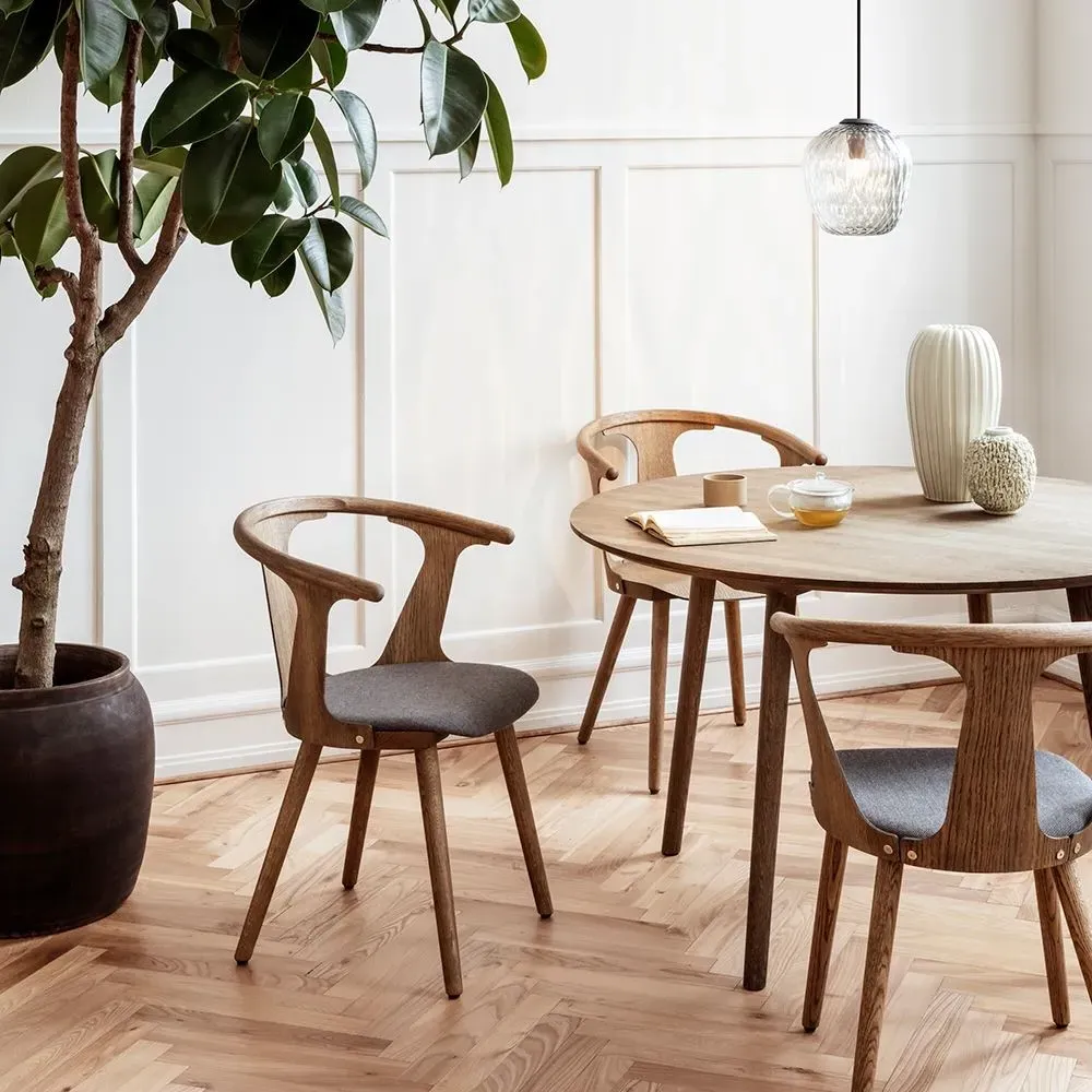 Upholstered Dining Chair - Oak