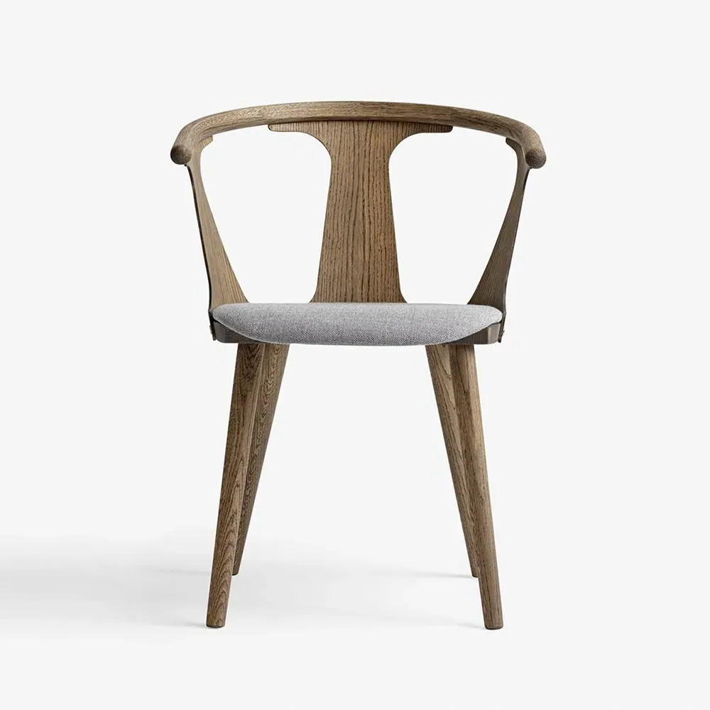 Upholstered Dining Chair - Silk, Smoked Oak