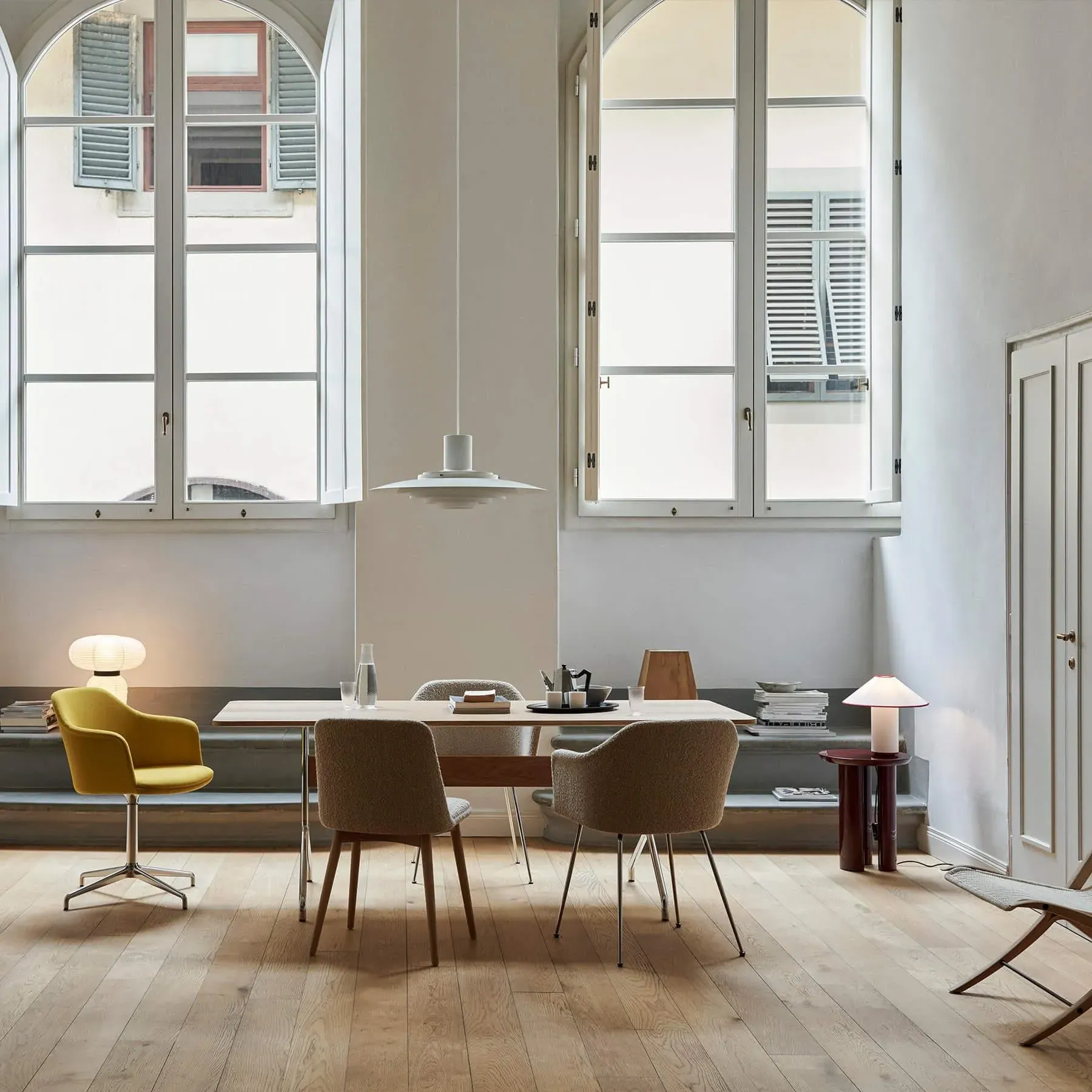 Upholstered Office Chair with Bronzed Base - Fabric