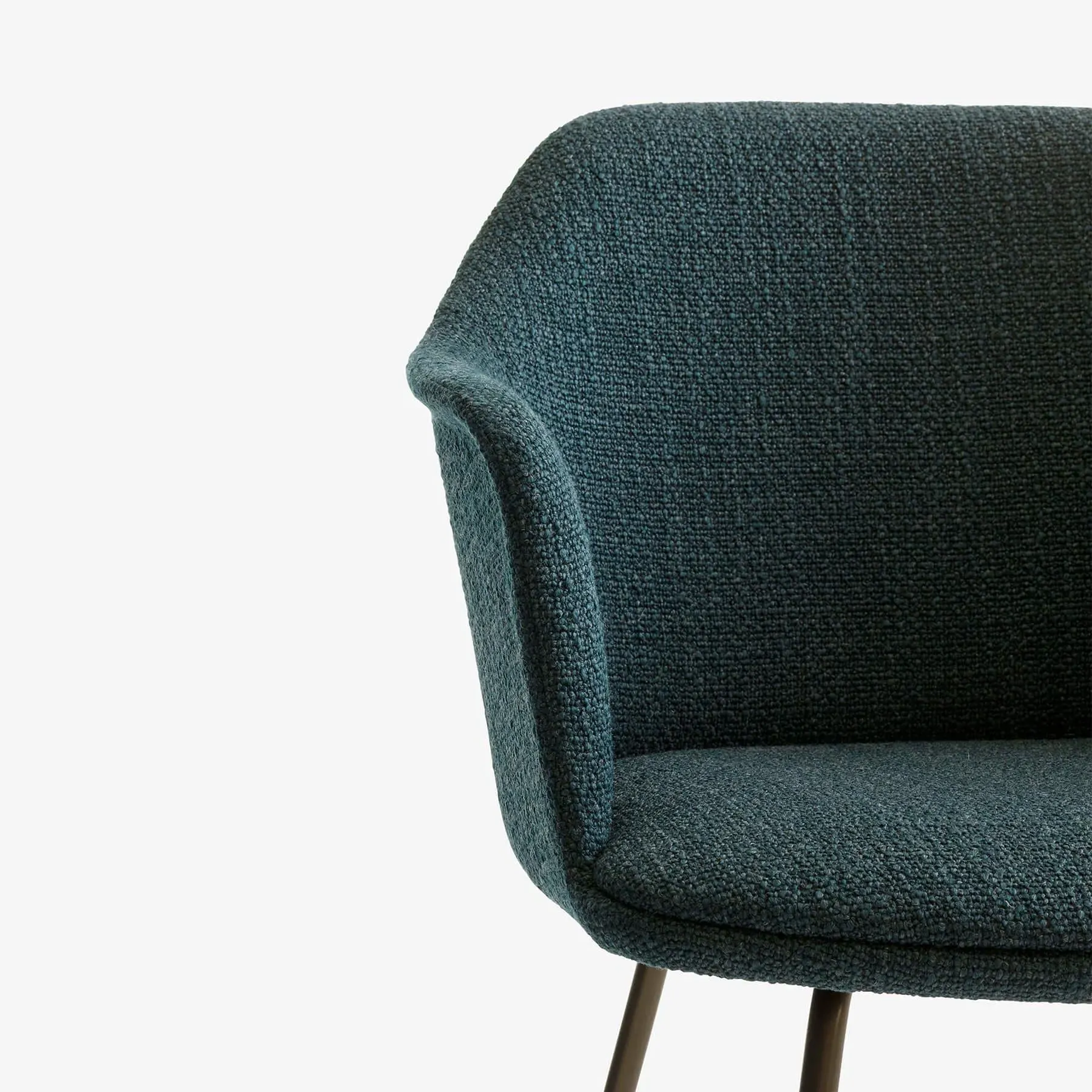 Upholstered Office Chair with Bronzed Base - Fabric