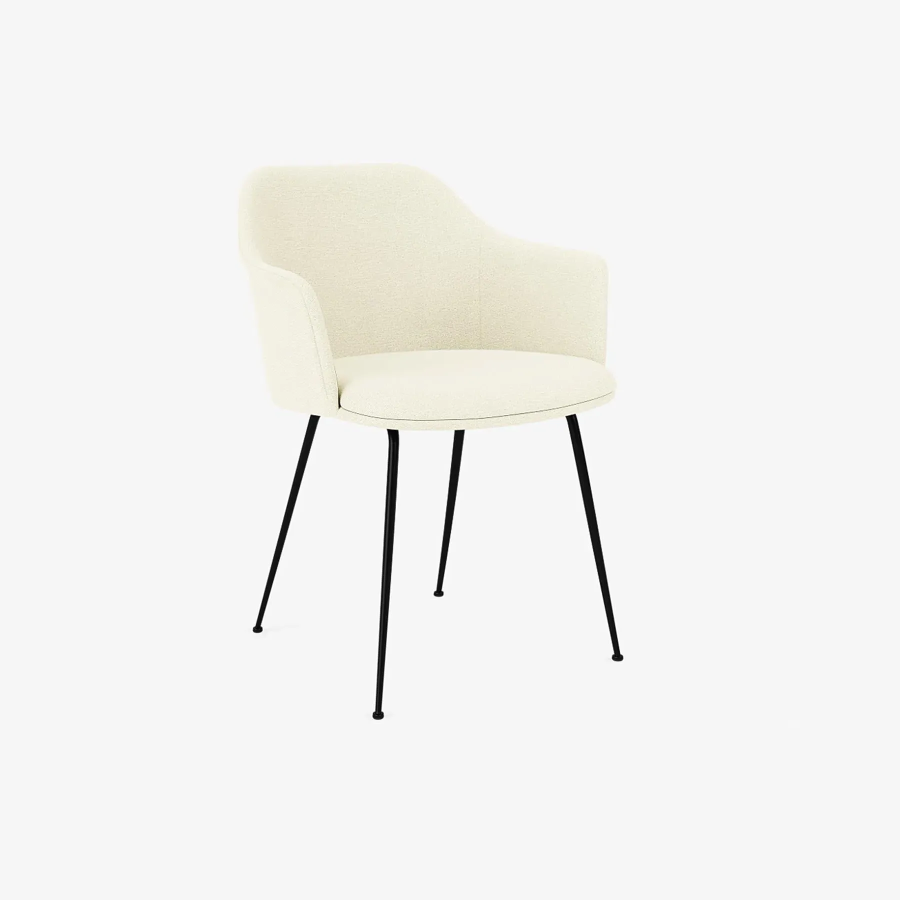 Upholstered Office Chair with Foam Cushion - Black