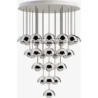 VP10 Flowerpot Chandelier 31 Shades - Chrome Plated