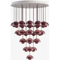 VP10 Flowerpot Chandelier 31 Shades - Dark Plum
