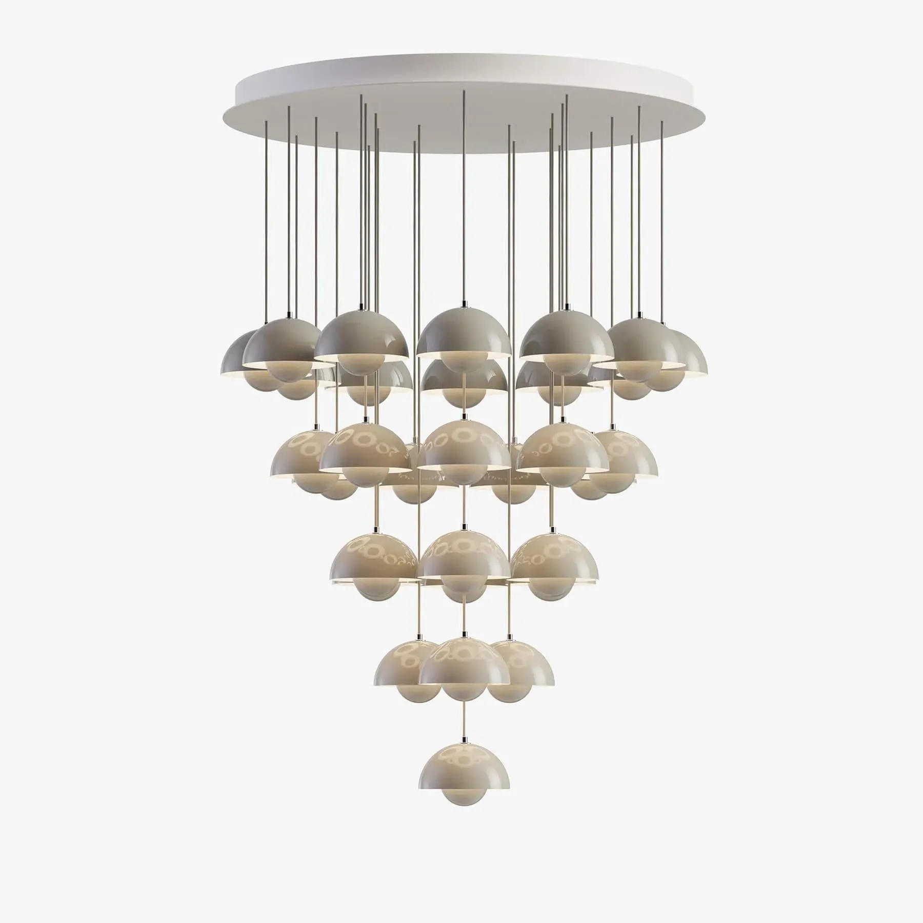 VP10 Flowerpot Chandelier 31 Shades - Grey Beige