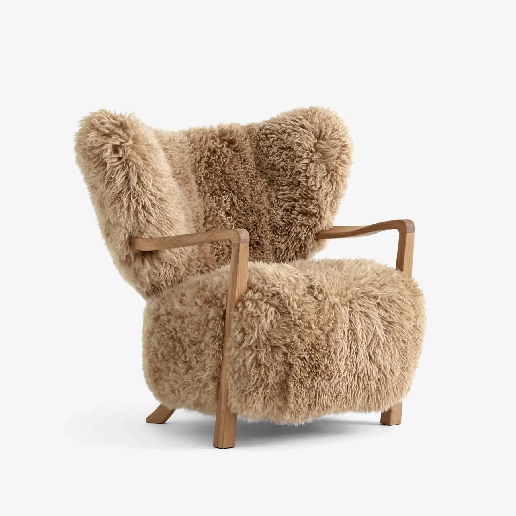 Wulff ADT2 Lounge Chair - Honey Sheepskin, Oiled Oak