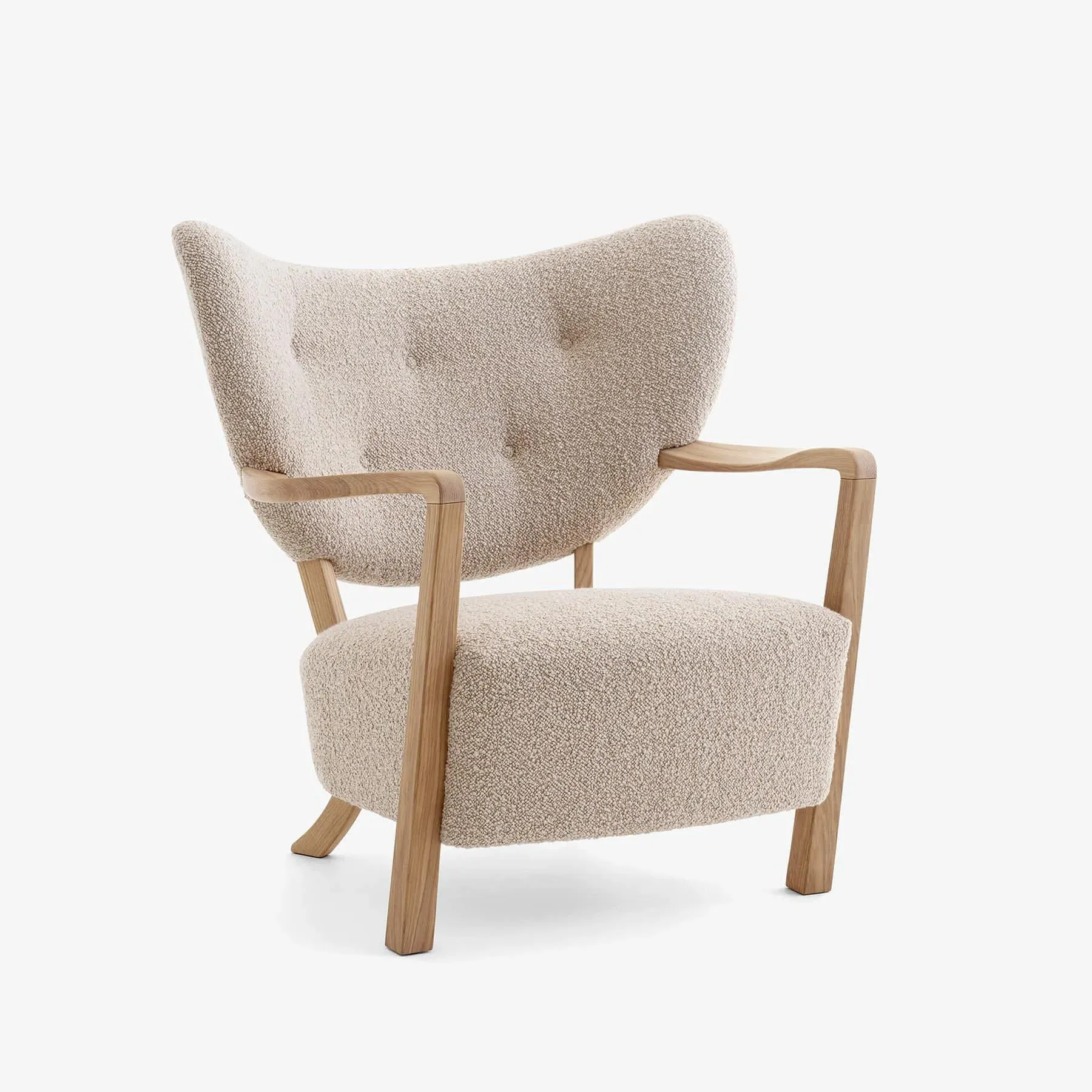 Wulff ADT2 Lounge Chair - Sheepskin Honey, Oiled Walnut