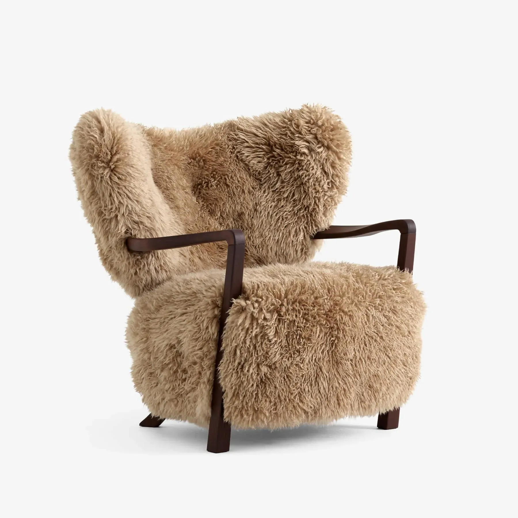 Wulff ADT2 Lounge Chair - Sheepskin Honey, Oiled Walnut