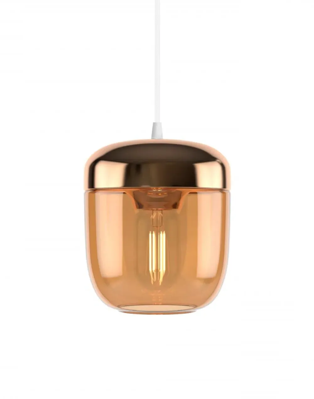 Acorn Pendant Light - Amber, Glass