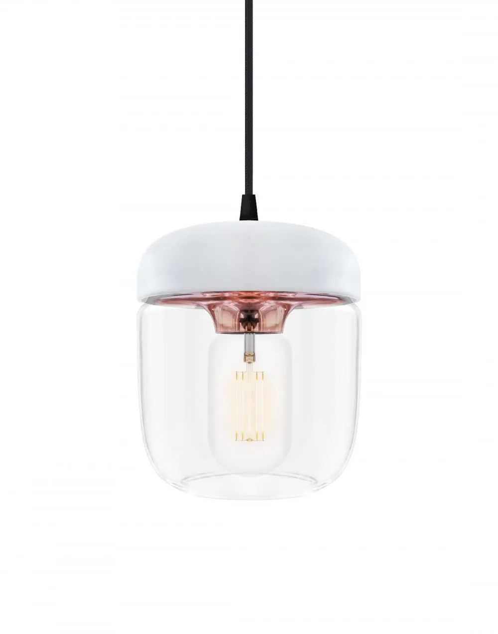 Acorn Pendant Light - Black, Glass