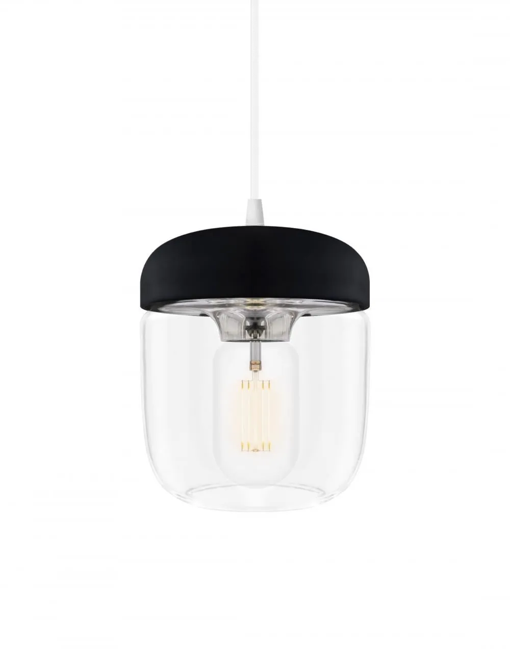 Acorn Pendant Light - Black, Glass
