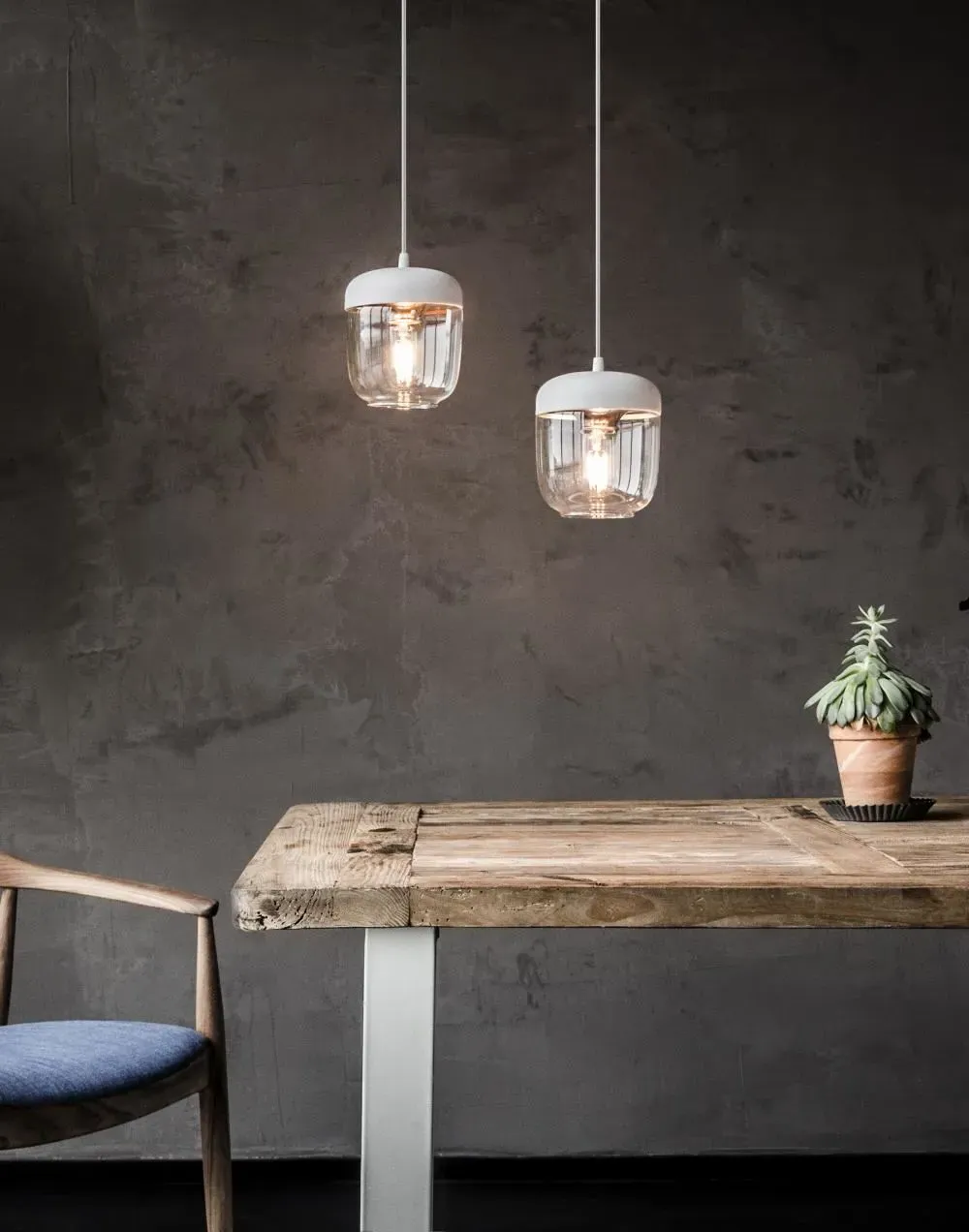 Acorn Pendant Light - Black, Glass