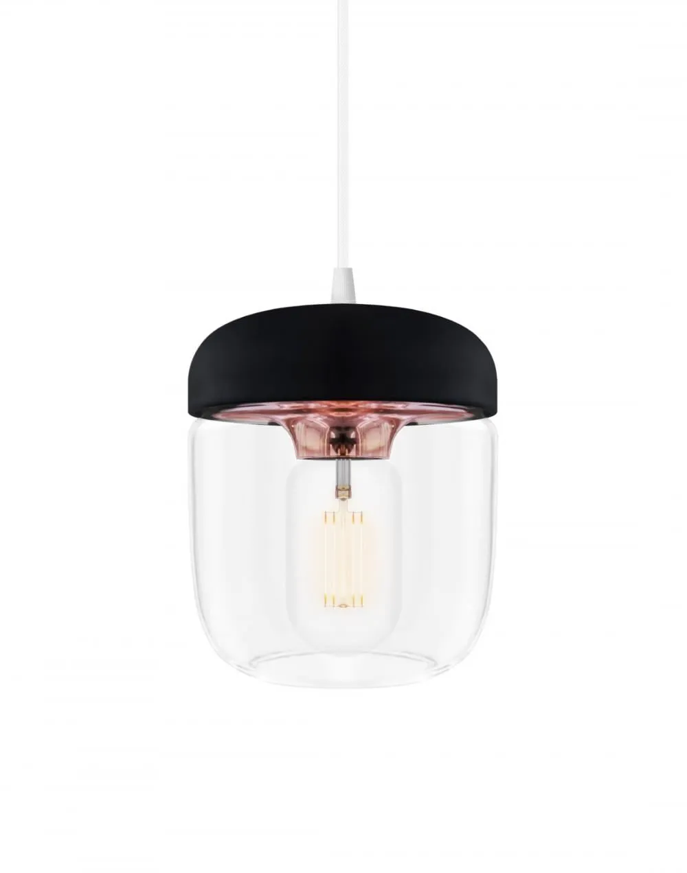 Acorn Pendant Light - Black, Glass
