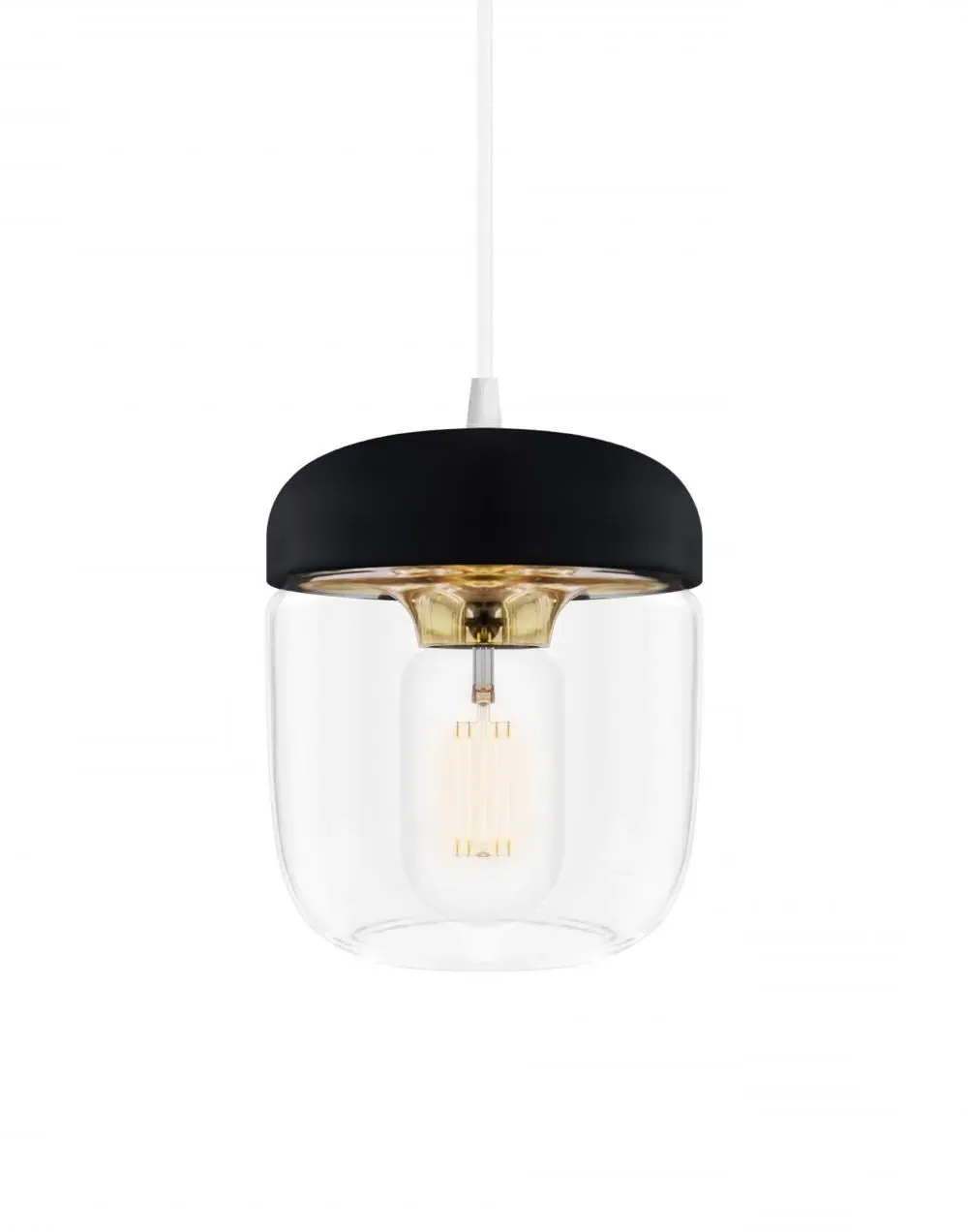 Acorn Pendant Light - Black, Glass