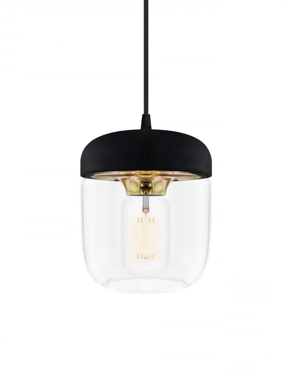 Acorn Pendant Light - Black, Glass