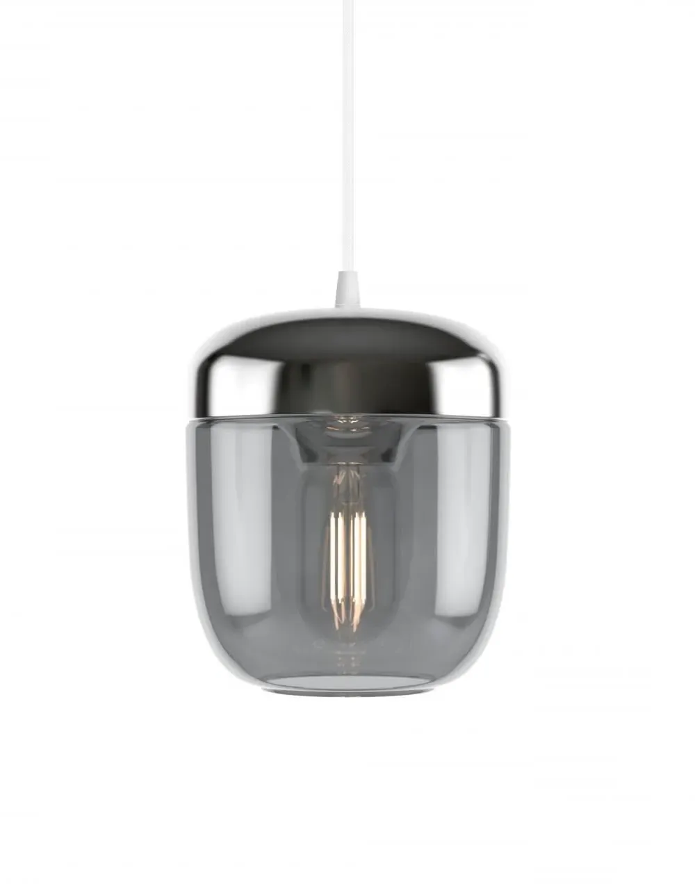 Acorn Pendant Light - Smoked, Glass