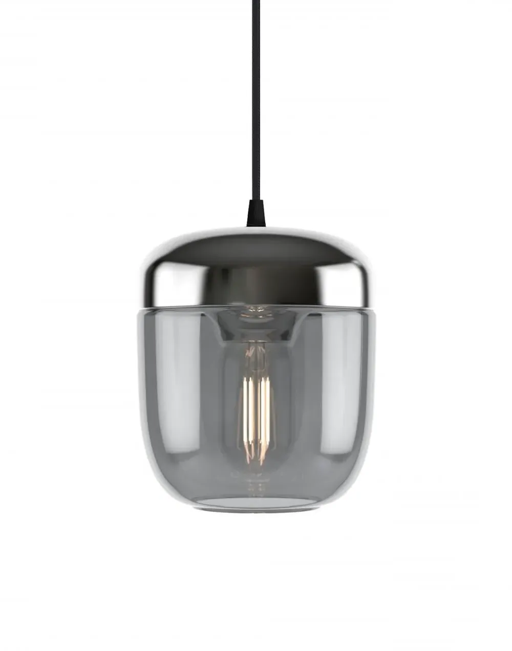 Acorn Pendant Light - Smoked, Glass