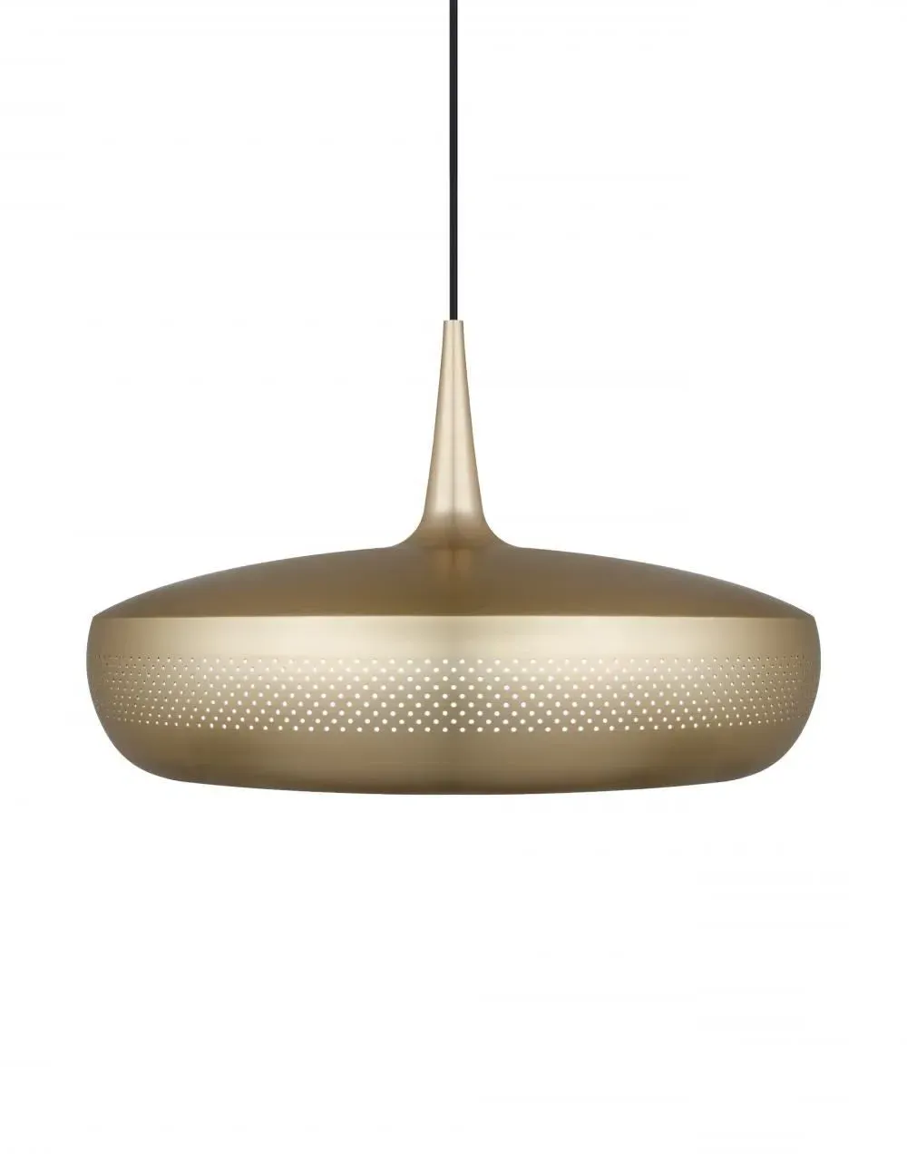 Clava Dine Pendant Light - Brushed Brass, Wood image