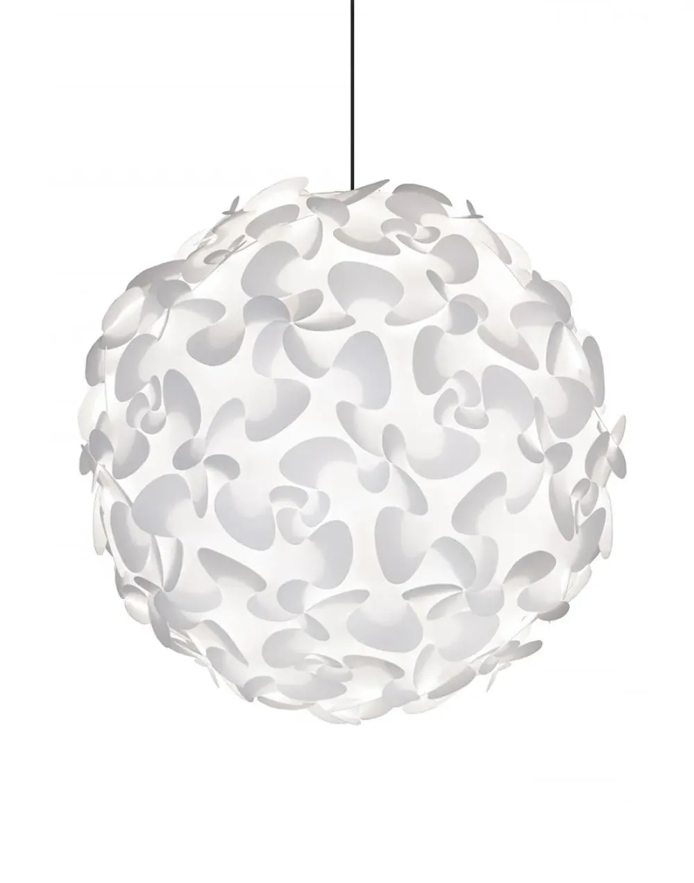 Extra Large Pendant Light Flower Design - Black