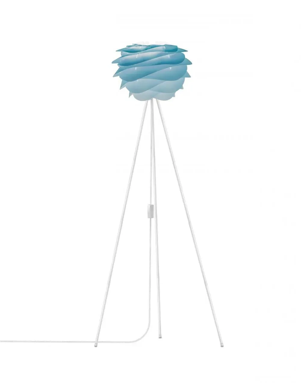 Floor Lamp with Wave Design - White