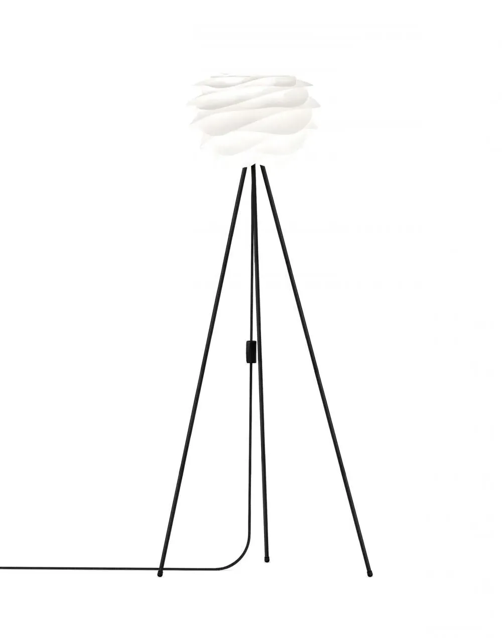 Floor Lamp with Wave Design - White, Black