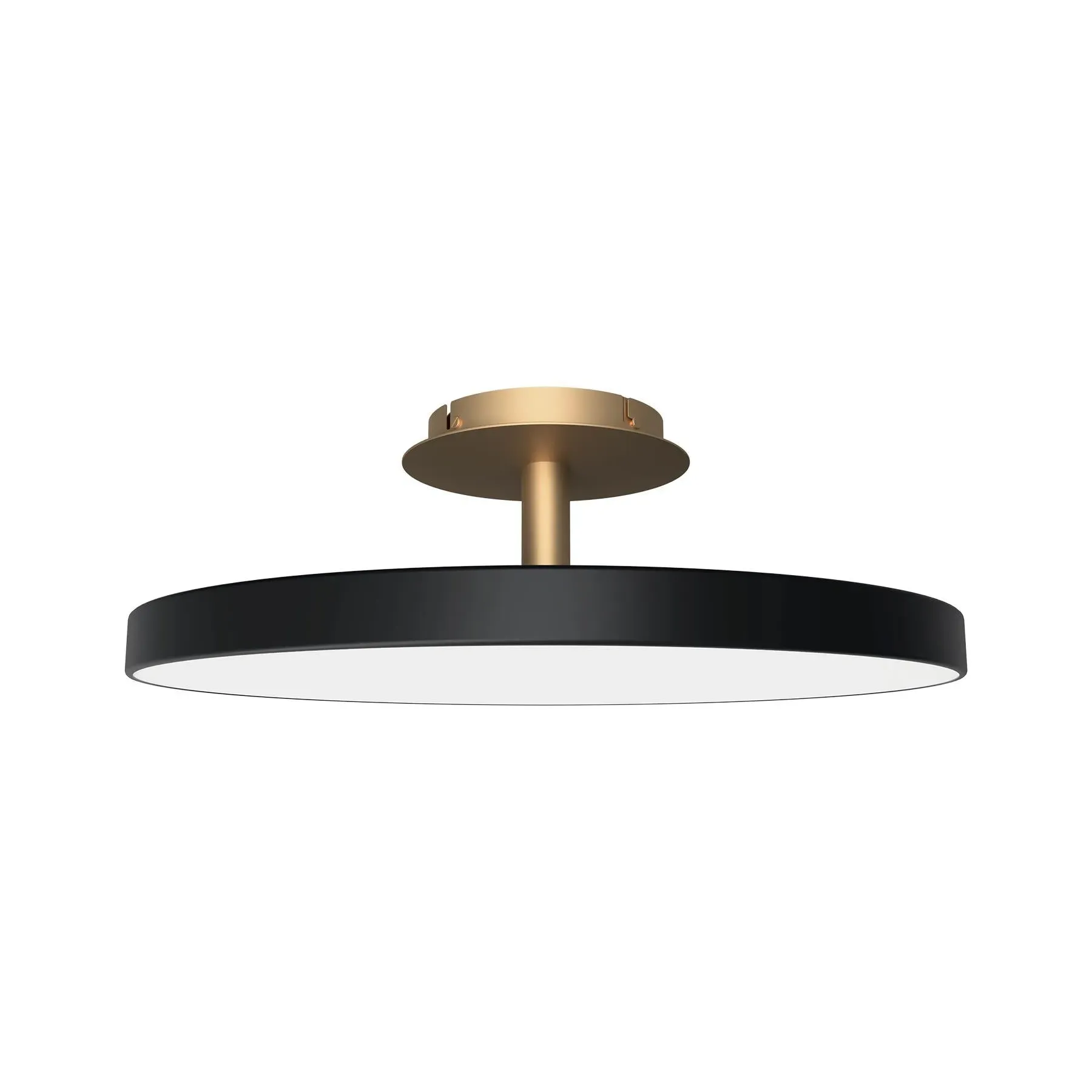 Large Ceiling Light with Uplight - Grey, Brass