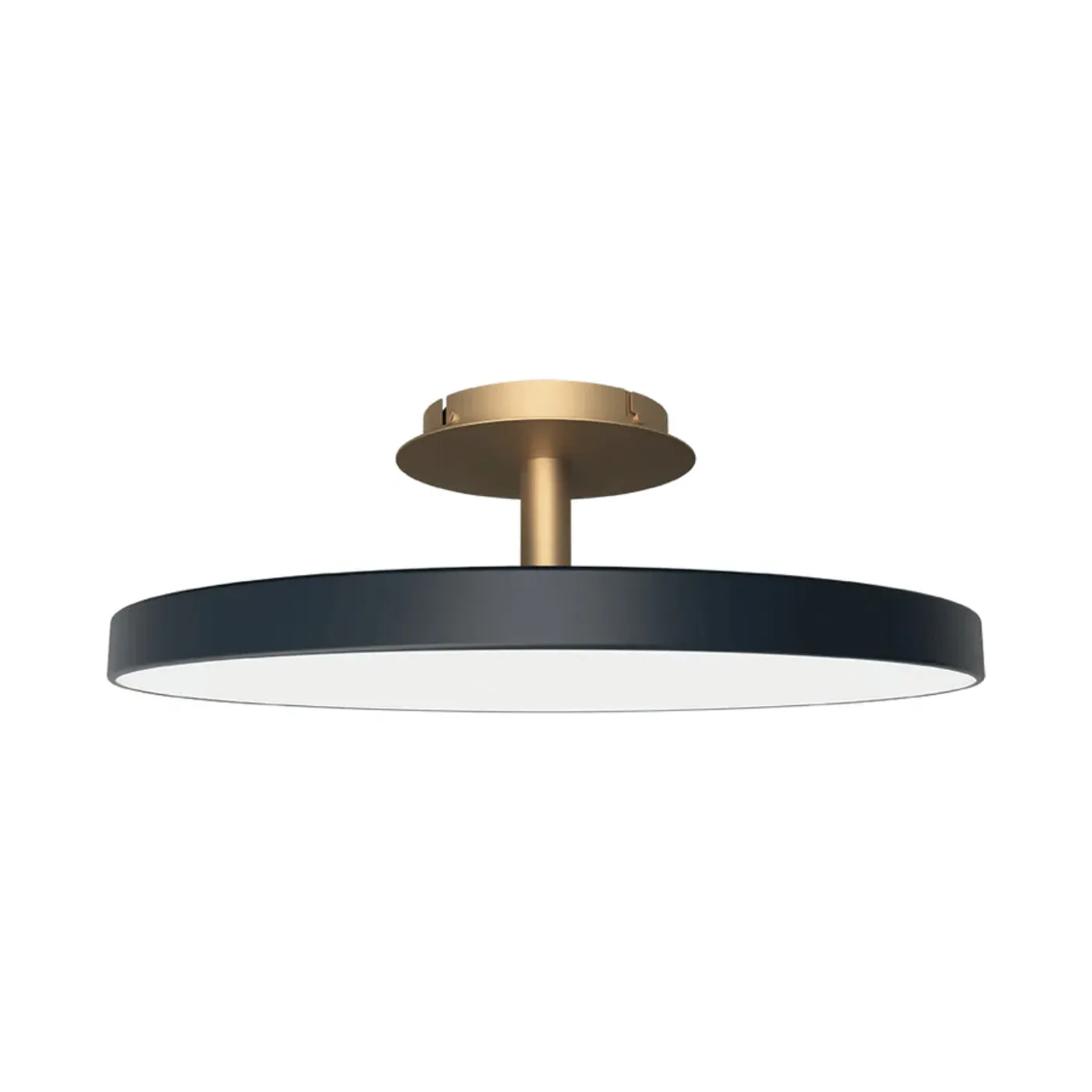 Large Ceiling Light with Uplight - Grey, Brass