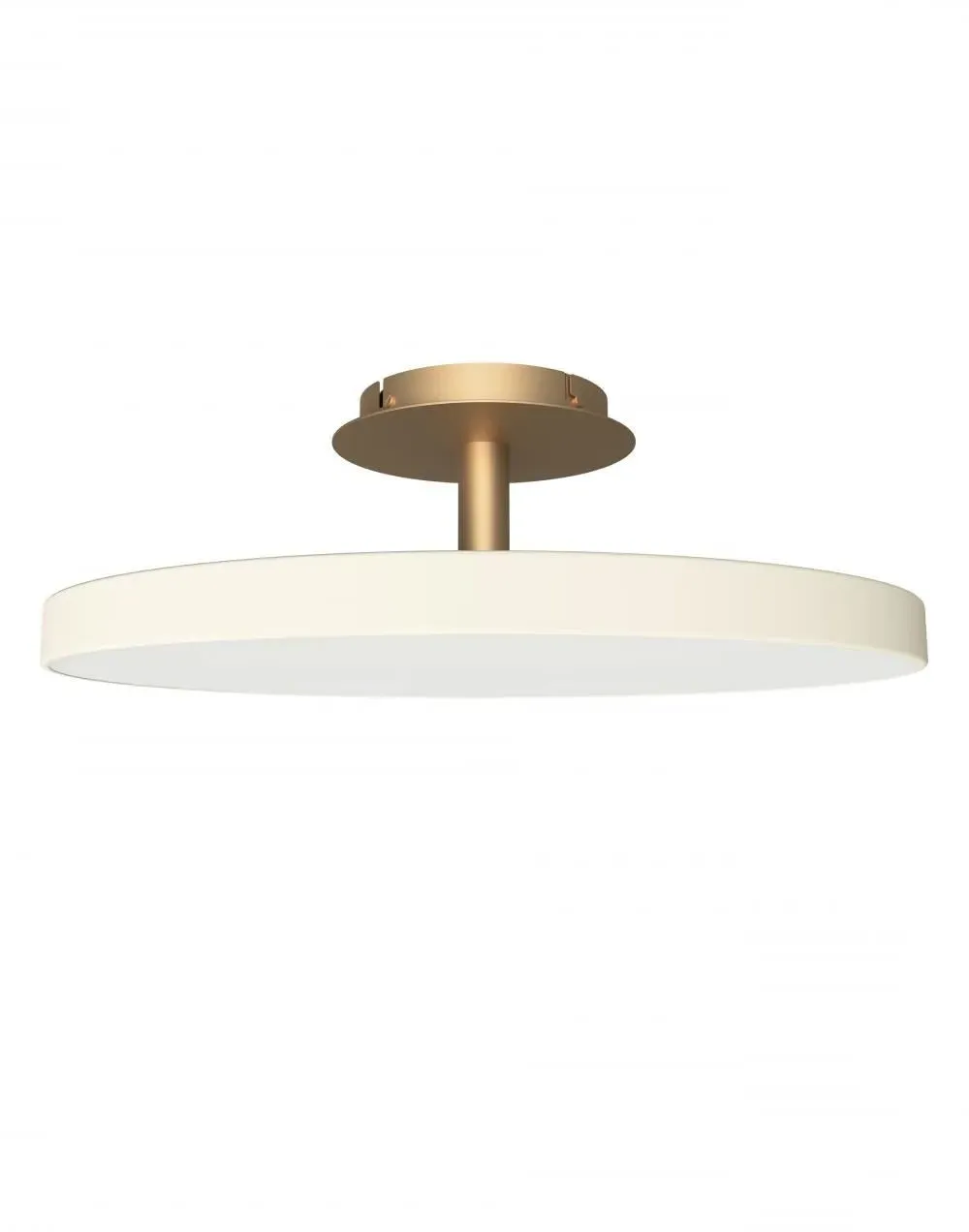 Large Ceiling Light with Uplight - White, Brass