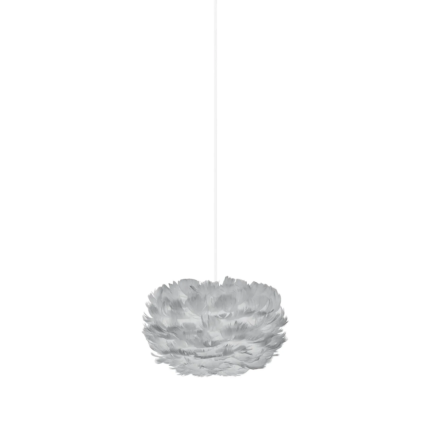 Large Pendant Light Shade - White, Feather
