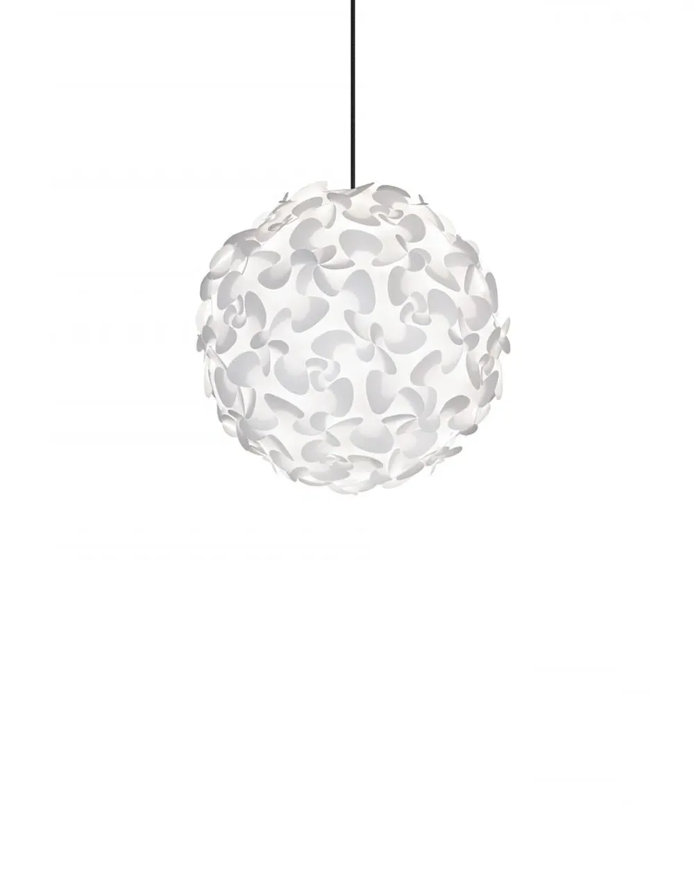 Medium Pendant Light Flower Design - Black