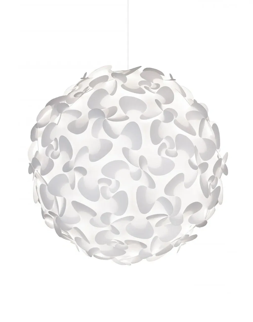 Medium Pendant Light Flower Design - White