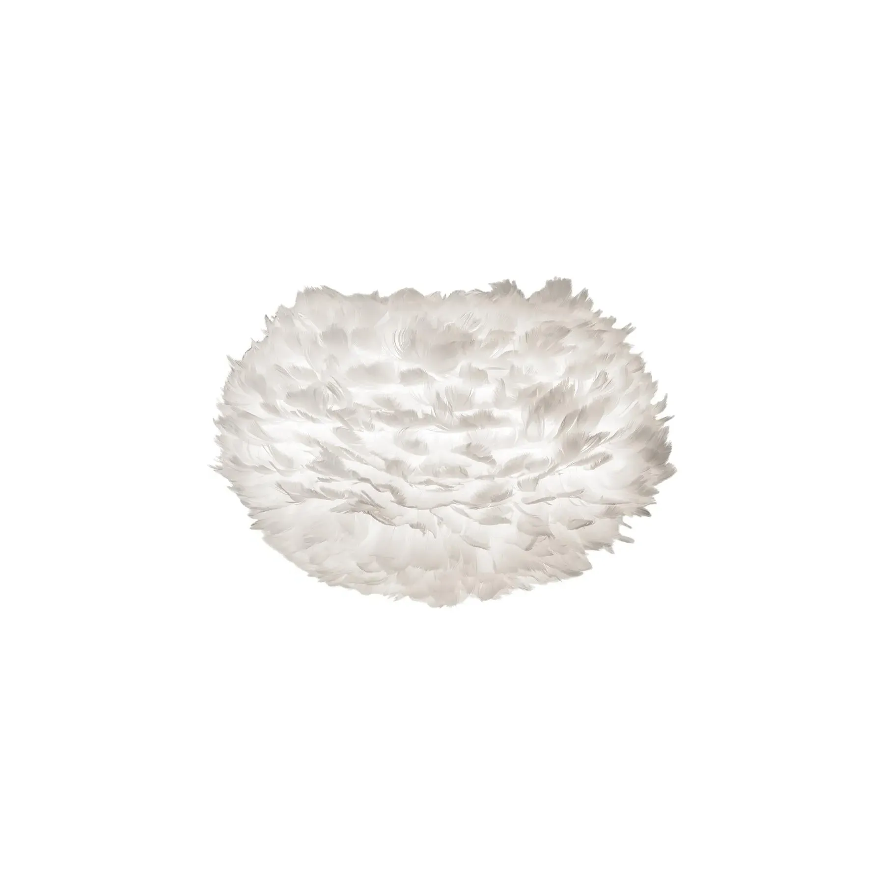 Medium Pendant Light Shade - White, Feather
