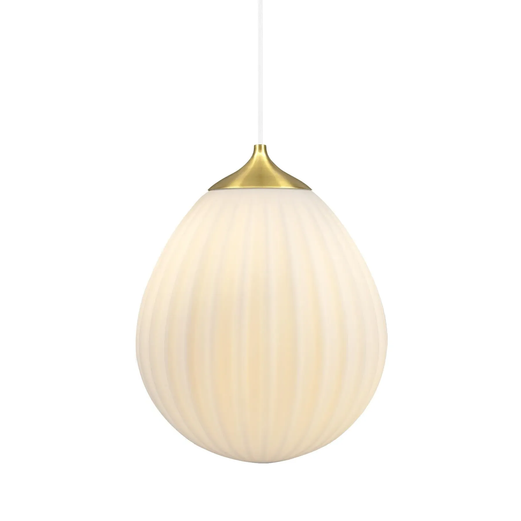 Medium Pendant Light - White, Opal Glass