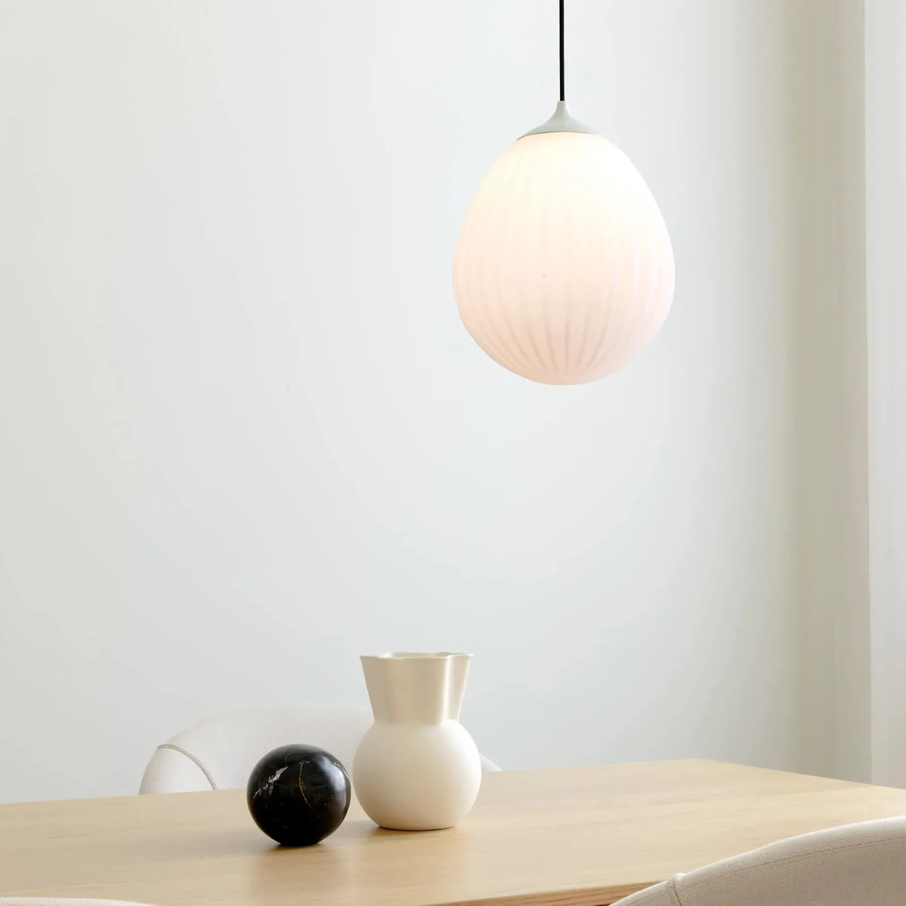 Mini Pendant Light - White, Opal Glass