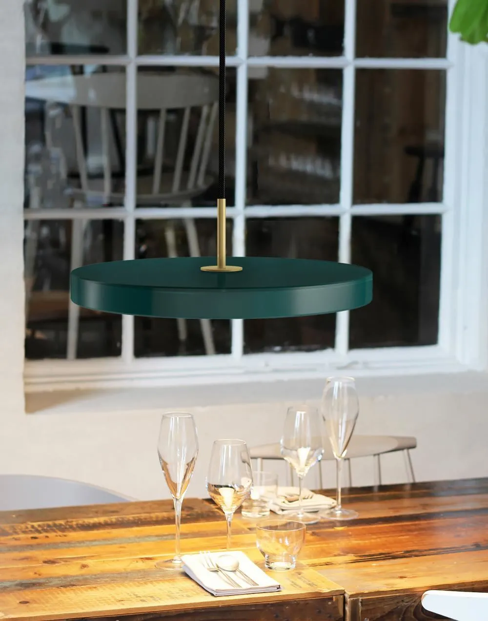 Mini Pendant Light with LED - Pearl White