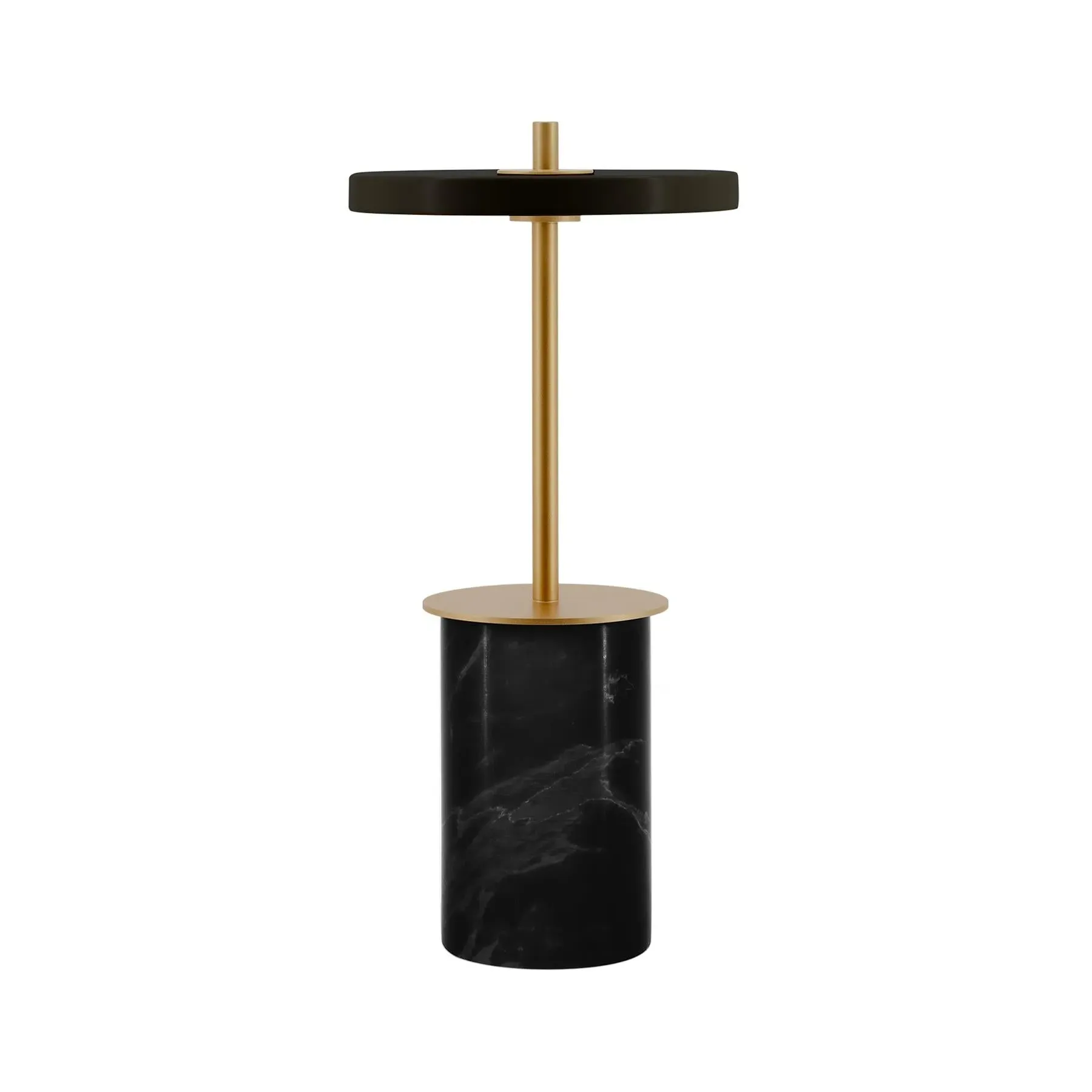Mini Portable Table Lamp - Black, Marble image