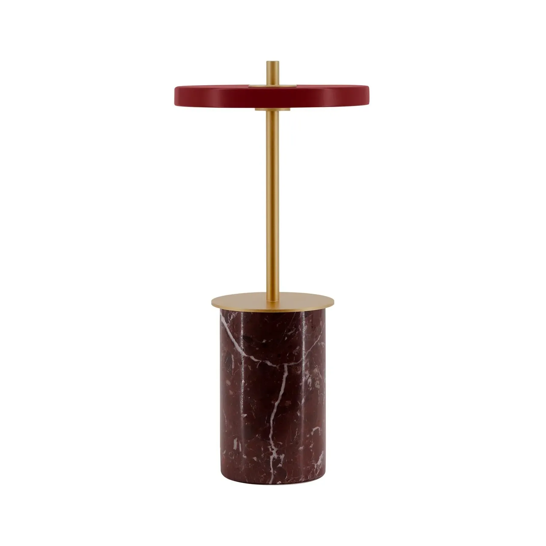 Mini Portable Table Lamp - Red, Marble