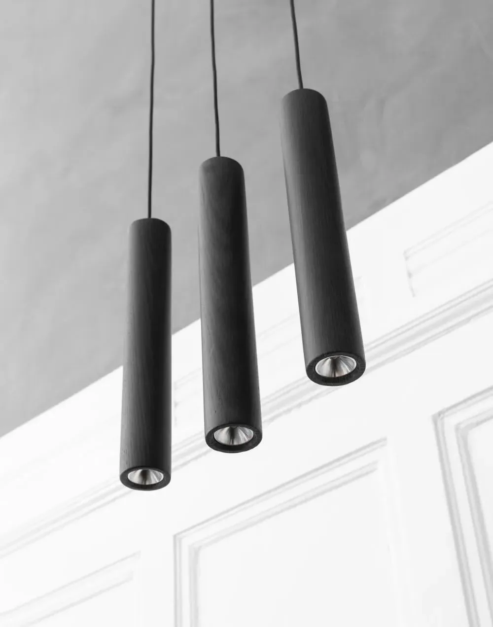 Pendant Light with LED - Oak, Solid Wood