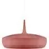 Pendant Light with Perforated Shade - Red, Wood