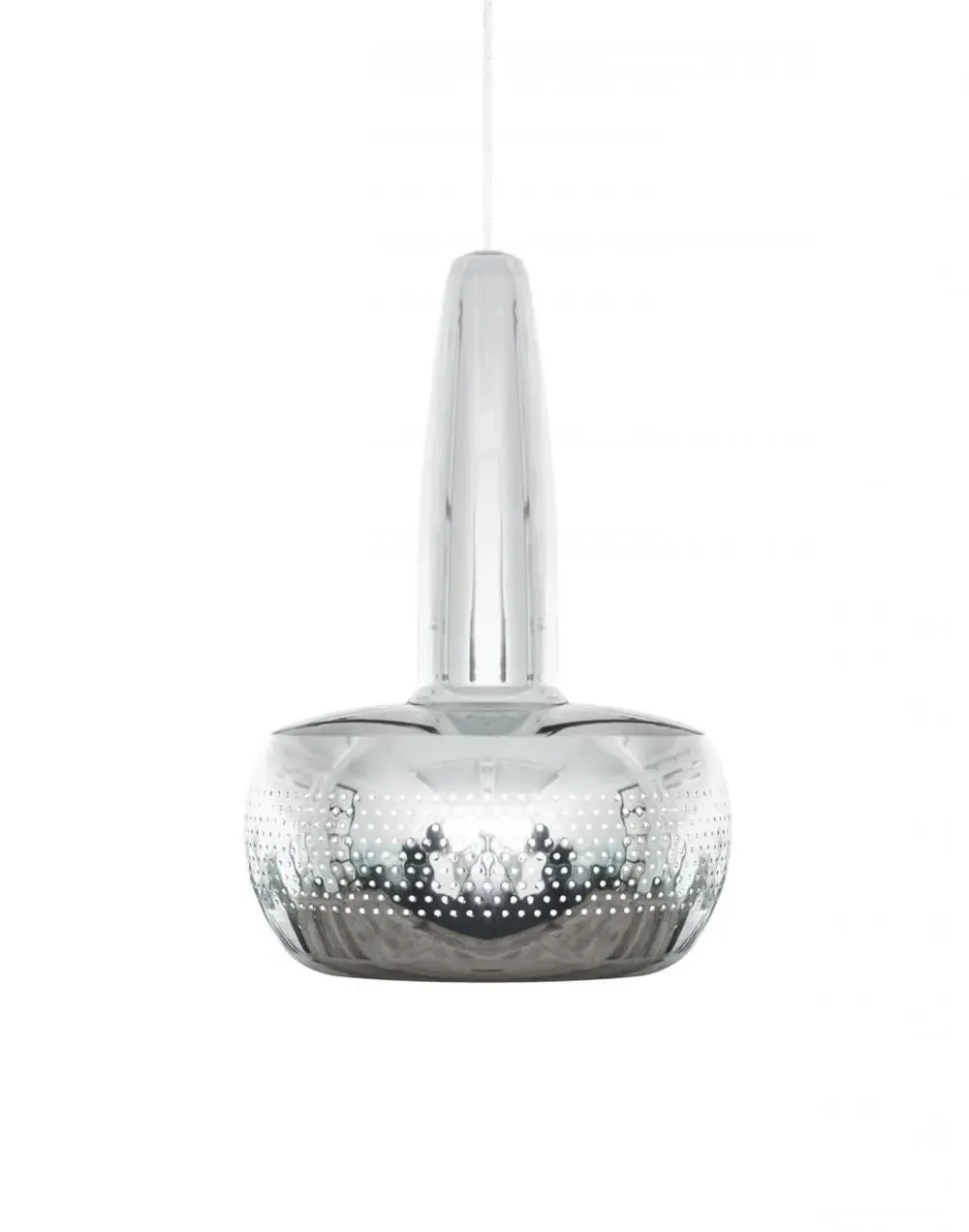 Pendant Light with Perforated Shade - Steel