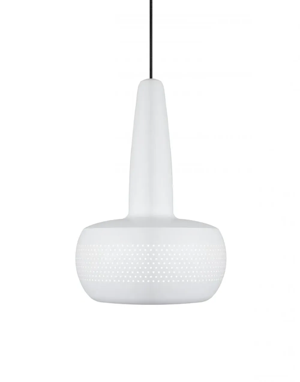 Pendant Light with Perforated Shade - White