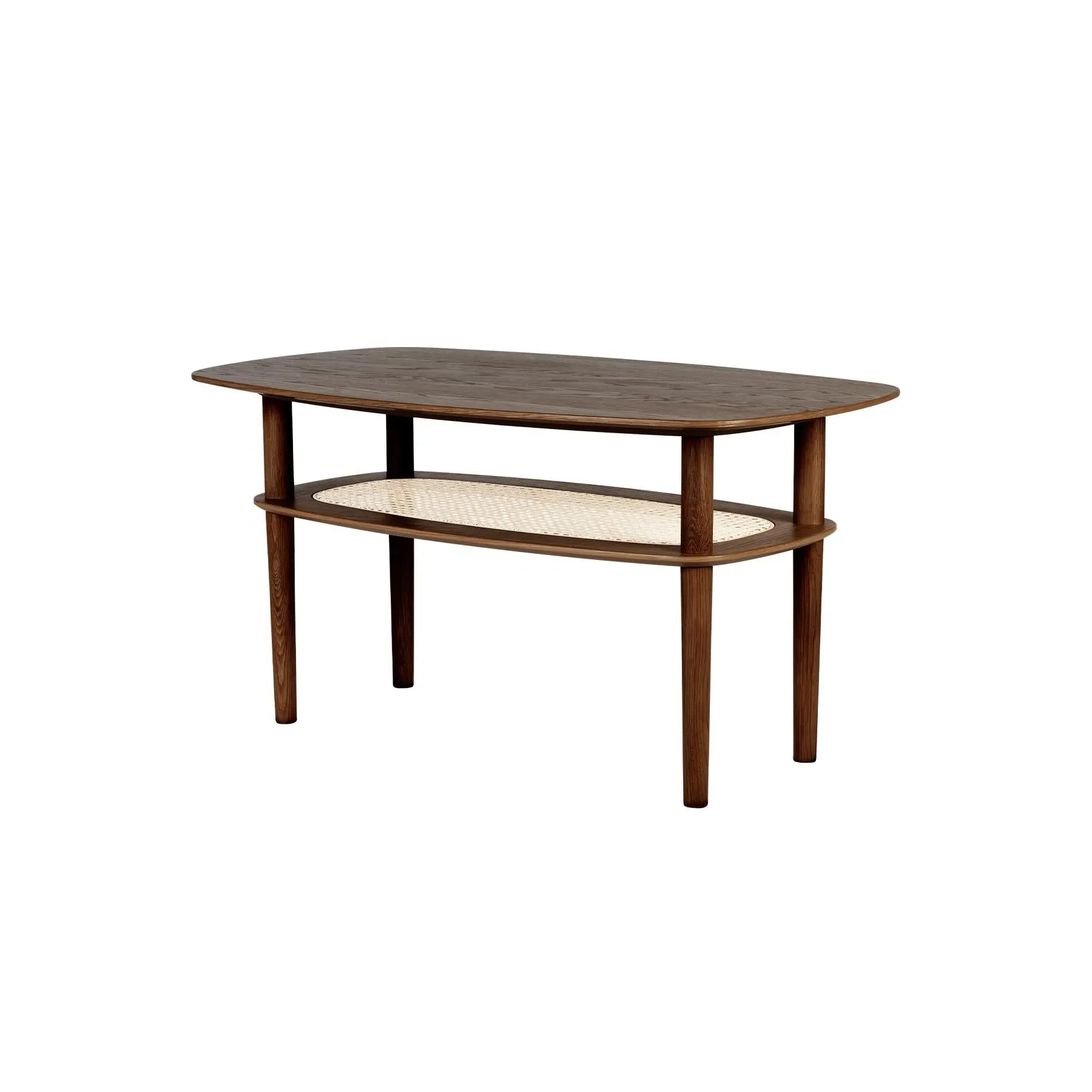 Rectangle Coffee Table - Dark Oak, Cane Shelf image