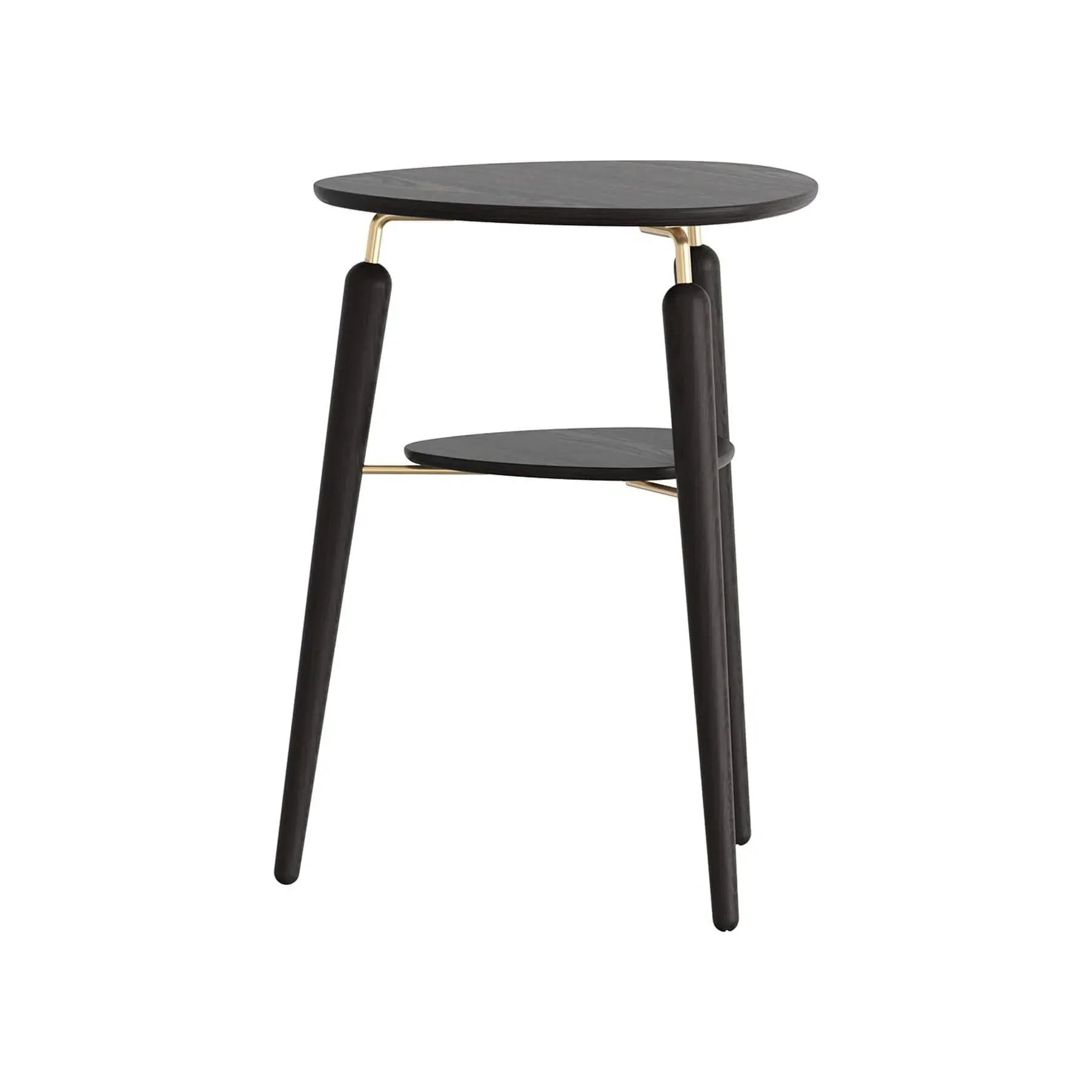 Side Table with USB Charging - Black Oak image