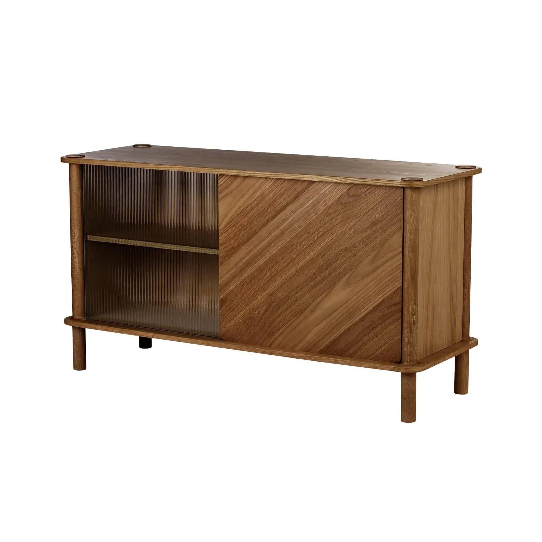 Sideboard with Glass Door - Dark Oak, Wood