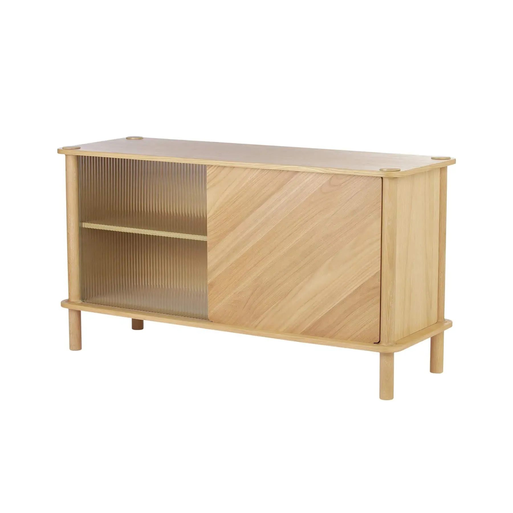 Sideboard with Glass Door - Oak, Wood